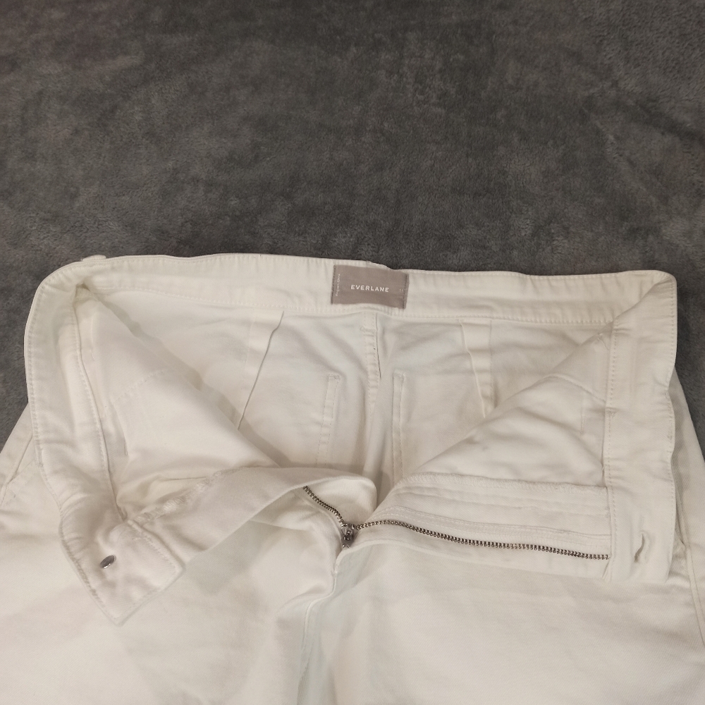 Everlane Moms Premium Button Fly Denim Jean Shorts Cut Off Wome Size 14 - Picture 5 of 16